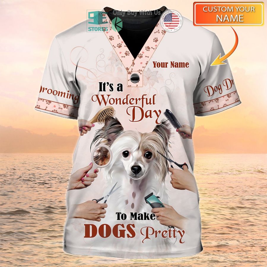 personalized dog grooming pet groomer uniform 3d shirt 1 25207