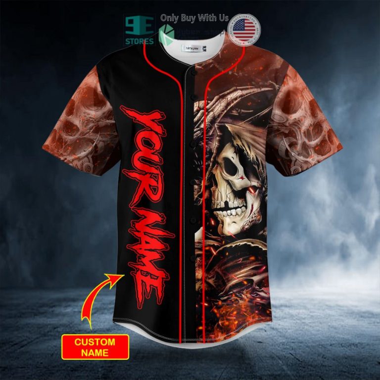 personalized dragon grim reaper skull custom baseball jersey 3 81574