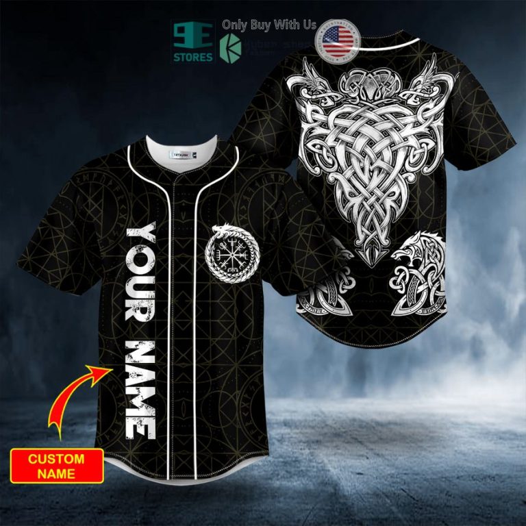 personalized dragon power white tattoo custom baseball jersey 1 66649