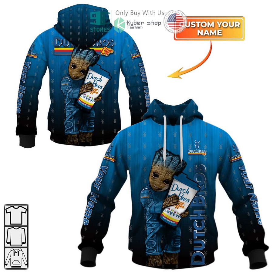 personalized dutch bros groot 3d shirt hoodie 1 62574