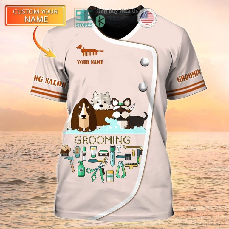 personalized grooming salon dog groomer 3d shirt 1 71022