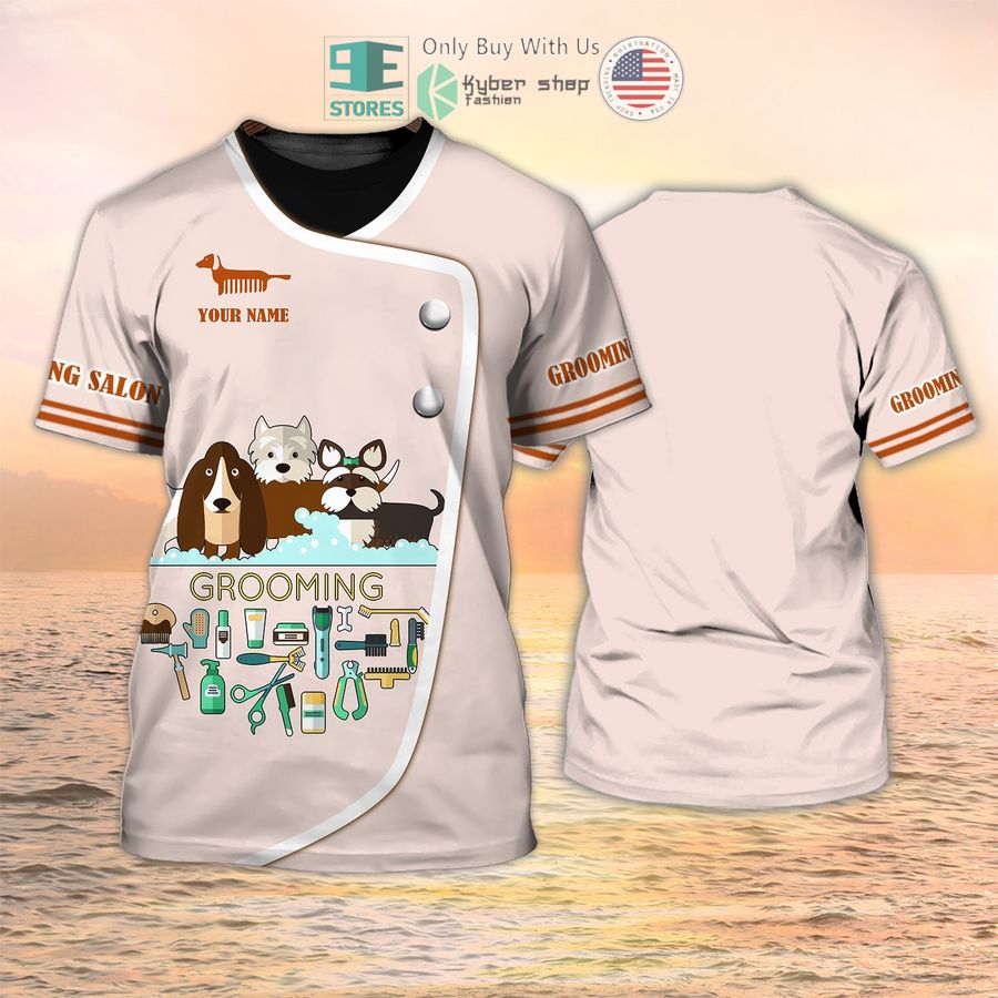 personalized grooming salon dog groomer 3d shirt 2 70962