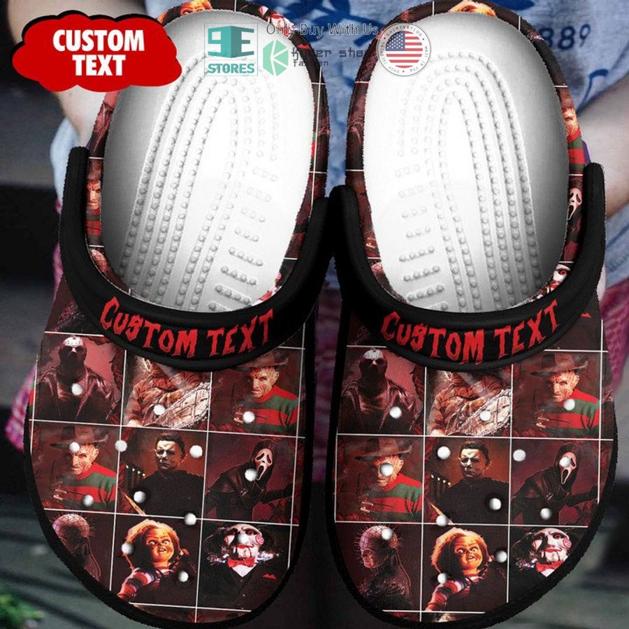 personalized horror characters brown crocs crocband clog 1 27705