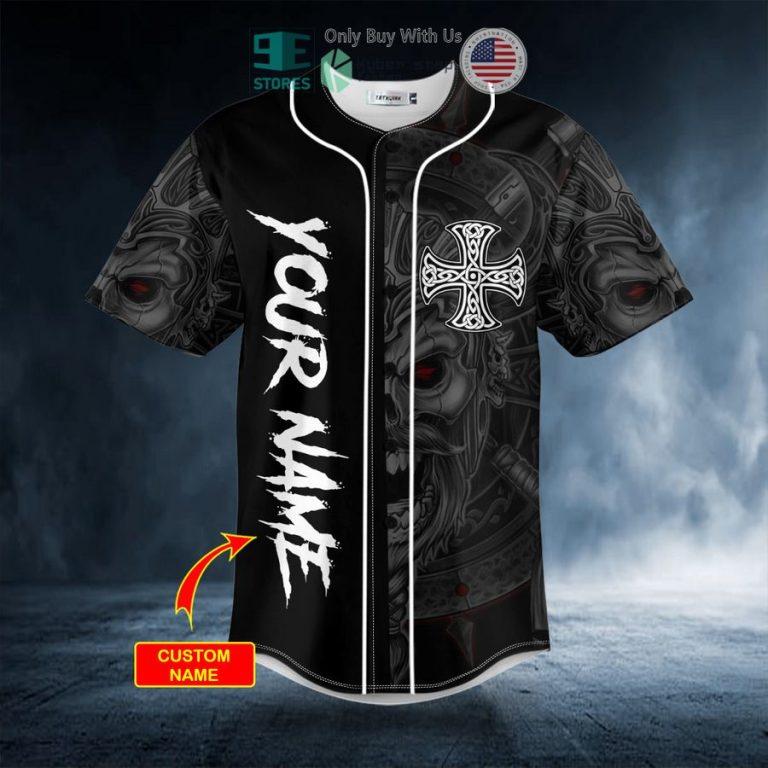 personalized immortal warrior viking white tattoo custom baseball jersey 3 595