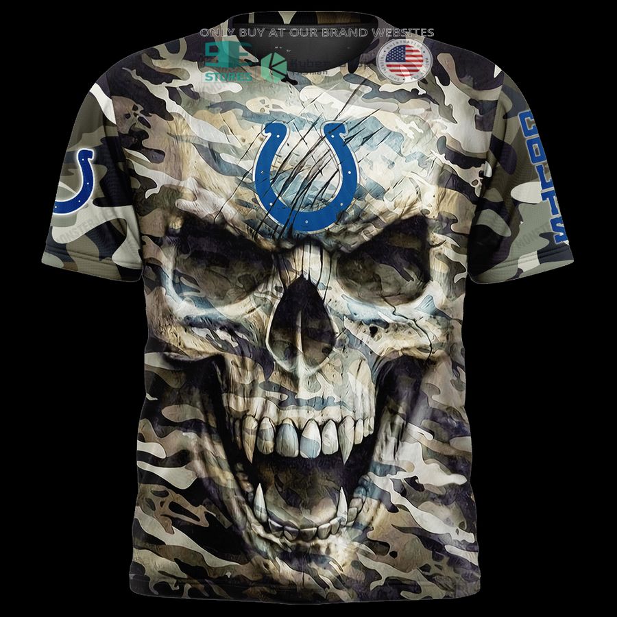 personalized indianapolis colts skull camo 3d shirt hoodie 1 49278