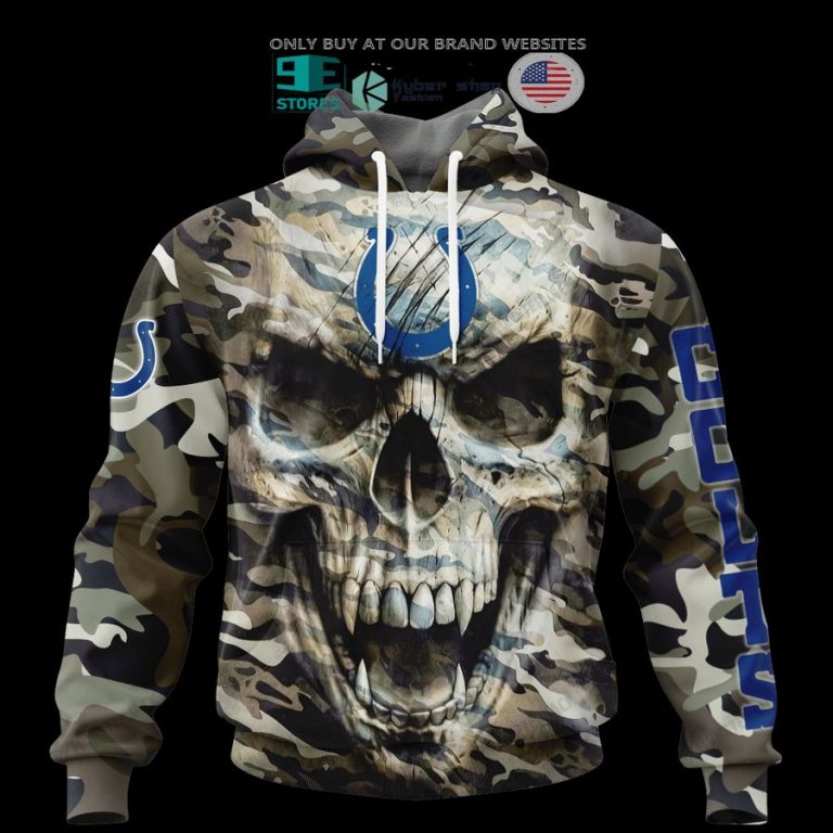 personalized indianapolis colts skull camo 3d shirt hoodie 3 48568