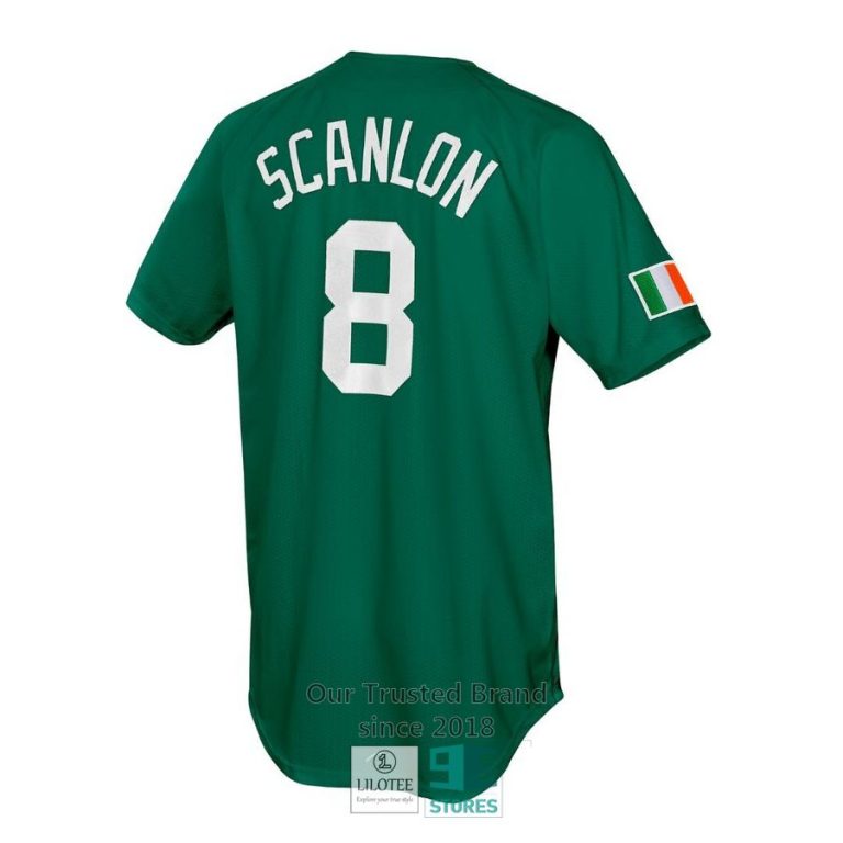 personalized irish clover us flag green baseball jersey 3 1602