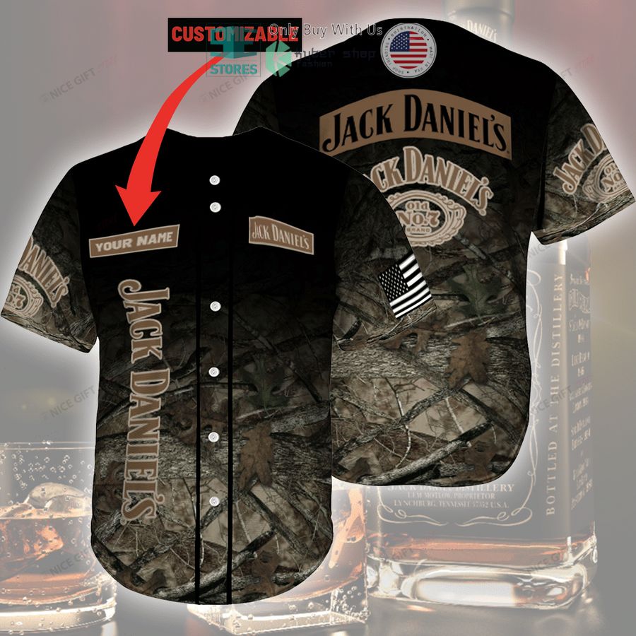 personalized jack daniels hunting black custom baseball jersey 1 80882