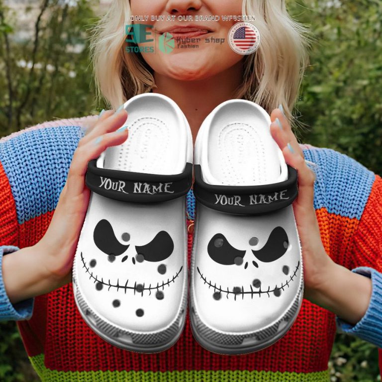 personalized jack skellington face crocs crocband shoes 1 64776