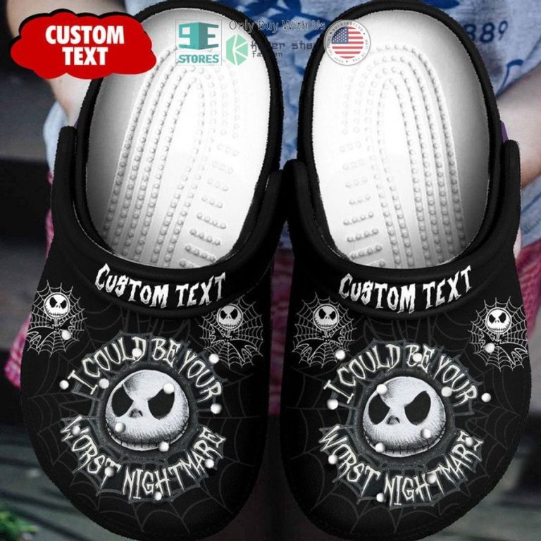 personalized jack skellington i could be your worst nightmare crocs crocband clog 1 74068