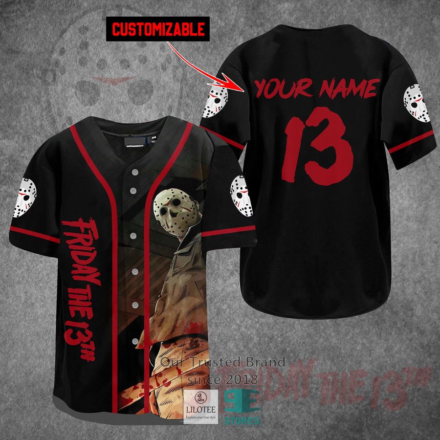 personalized jason voorhees horror movie baseball jersey 1 24299