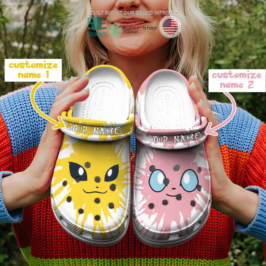 personalized jolteon ans sylveon tie dye face crocs crocband shoes 1 27313