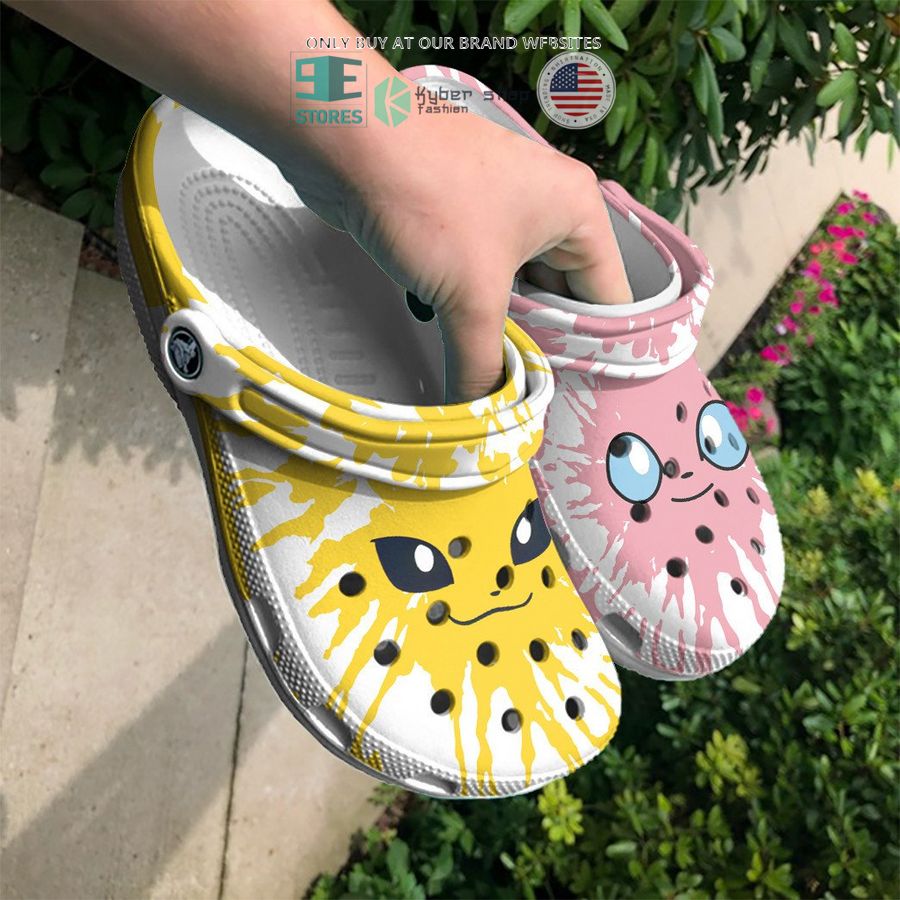 personalized jolteon ans sylveon tie dye face crocs crocband shoes 2 64061