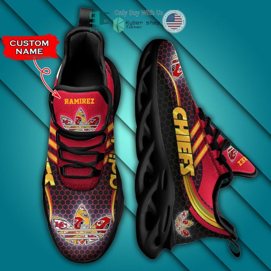 personalized kansas city chiefs adidas max soul shoes 1 9183