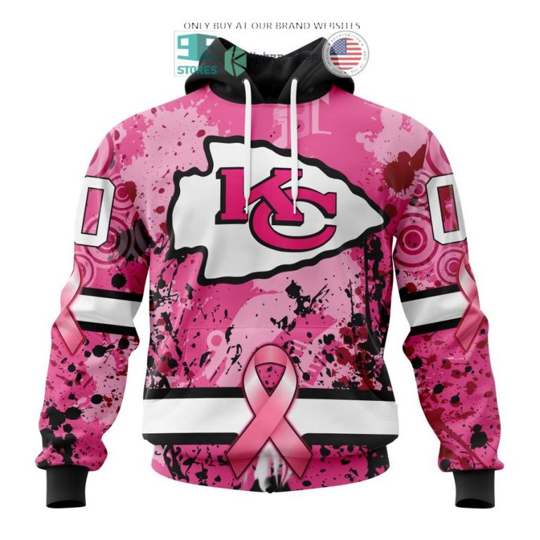 personalized kansas city chiefs breast cancer awareness 3d shirt hoodie 1 86901