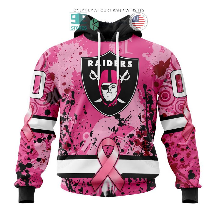 personalized las vegas raiders breast cancer awareness 3d shirt hoodie 1 29697