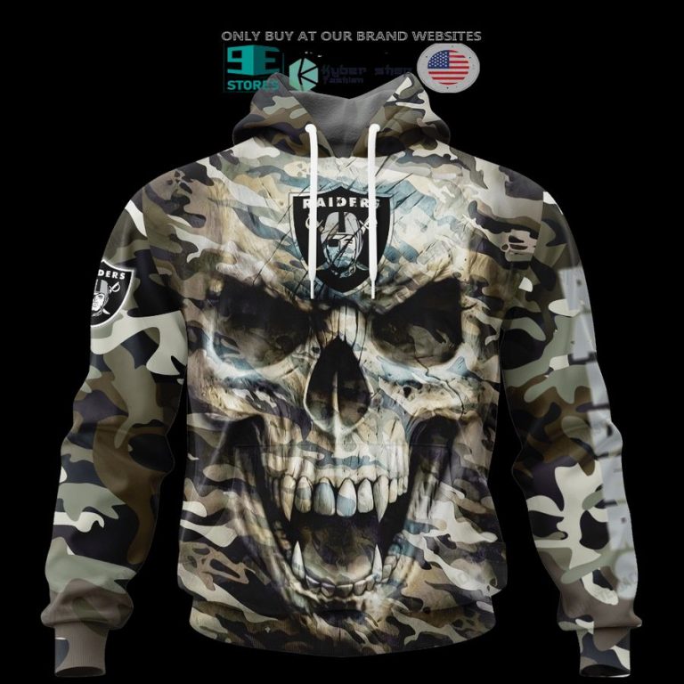 personalized las vegas raiders skull camo 3d shirt hoodie 3 35738