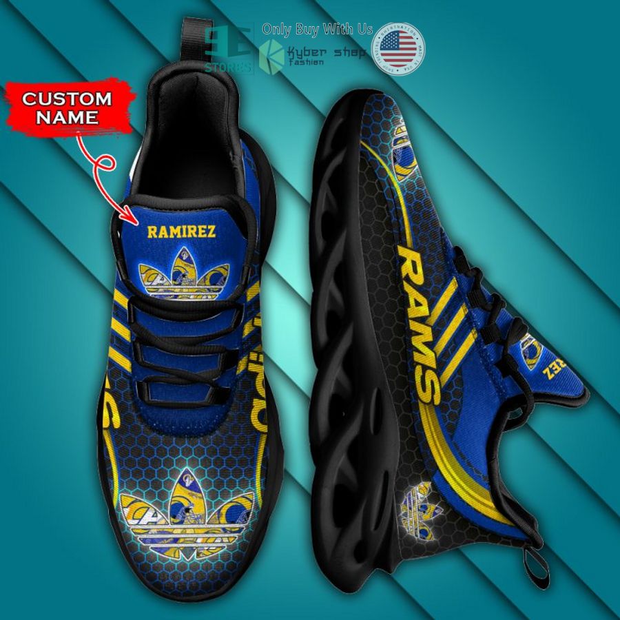 personalized los angeles chargers adidas max soul shoes 1 65974