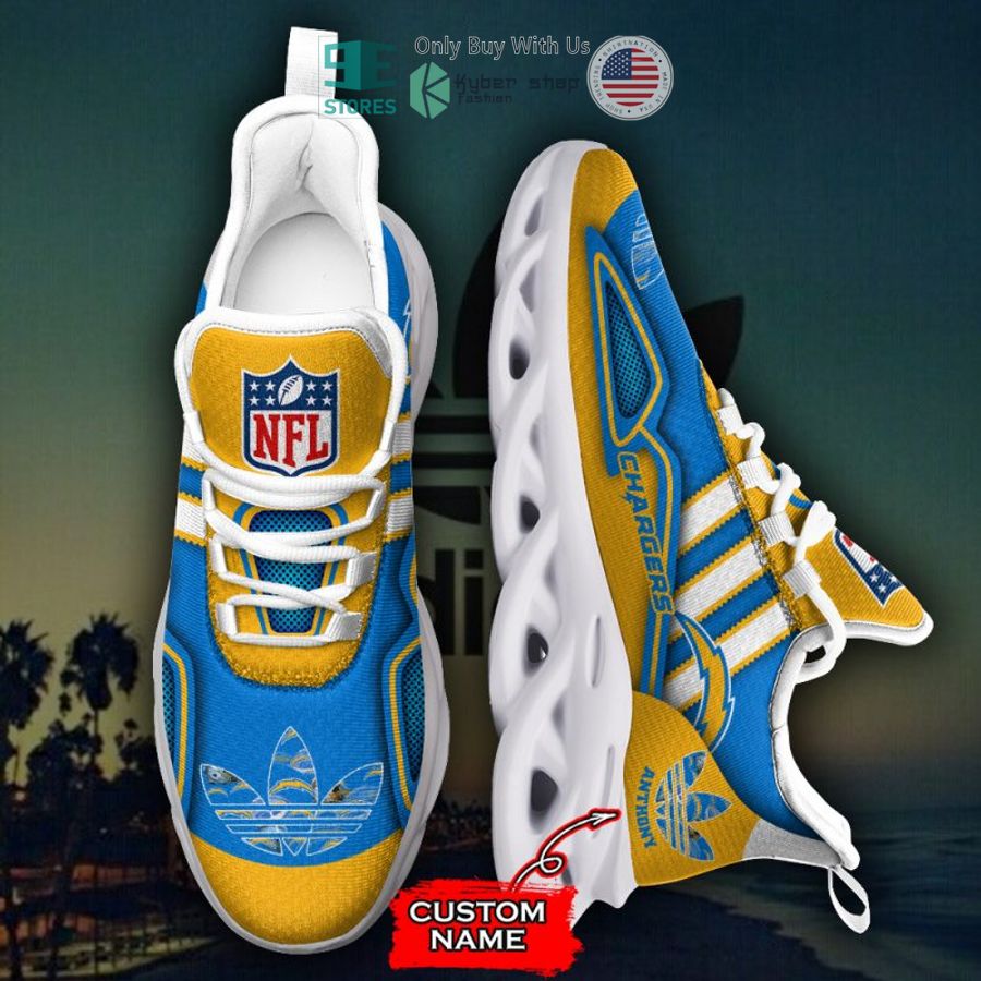 personalized los angeles chargers nfl adidas max soul shoes 2 56294