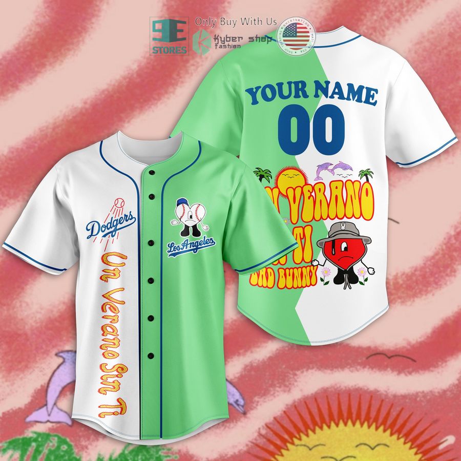 personalized los angeles dodgers un verano sin ti bad bunny baseball jersey 1 4106
