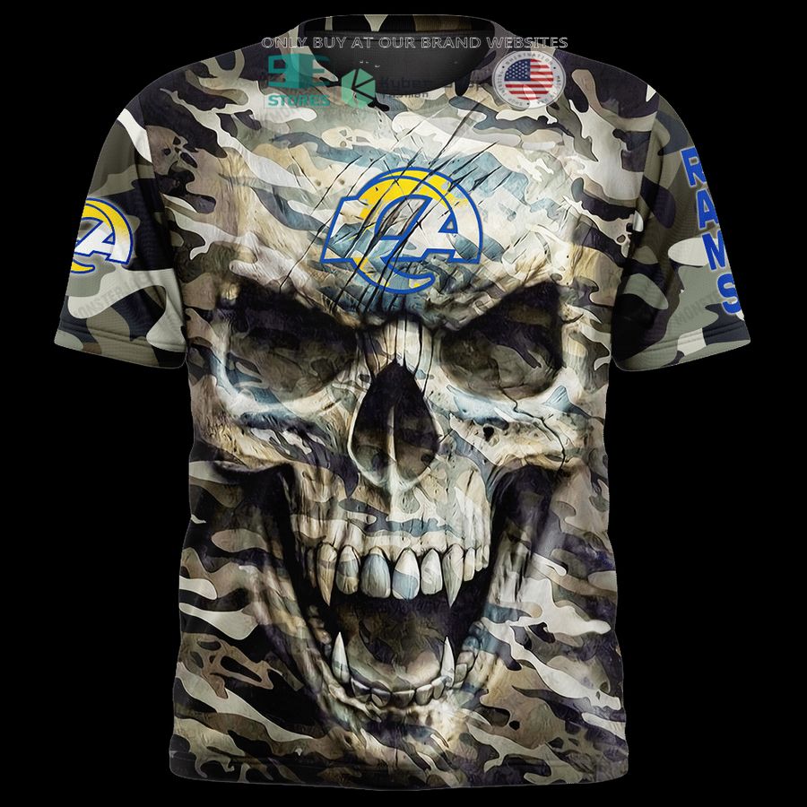 personalized los angeles rams skull camo 3d shirt hoodie 1 99036