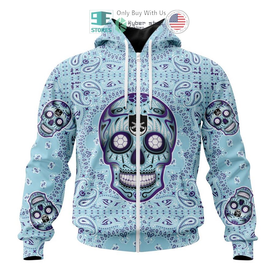 personalized mazatlan fc sugar skull dia de muertos 3d shirt hoodie 2 25812