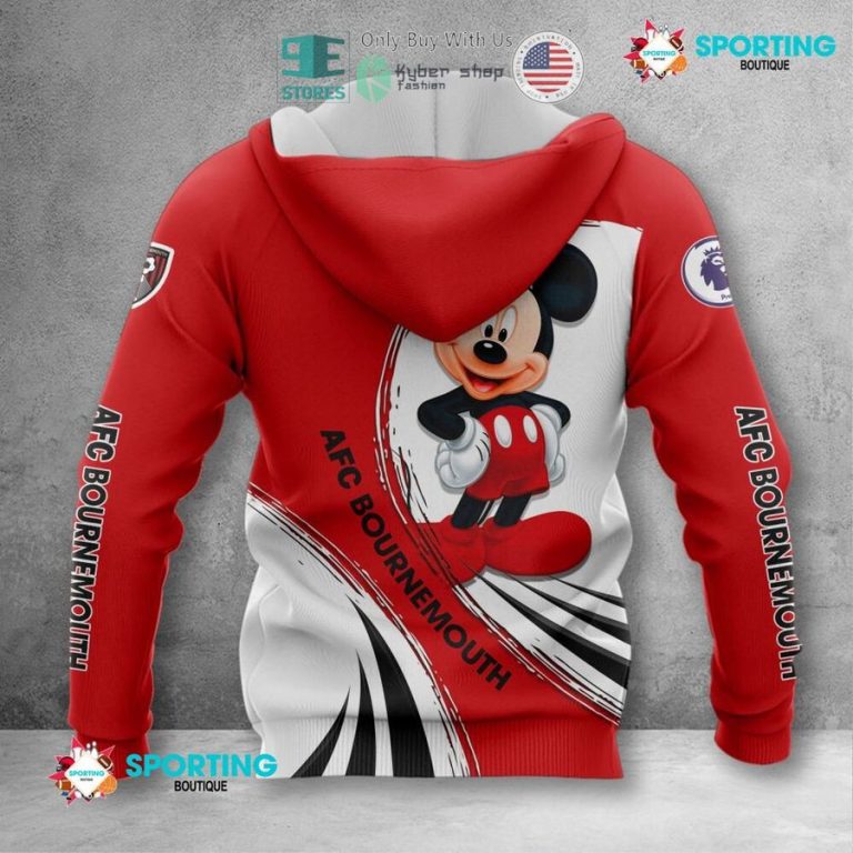 personalized mickey mouse a f c bournemouth 3d shirt hoodie 3 51978