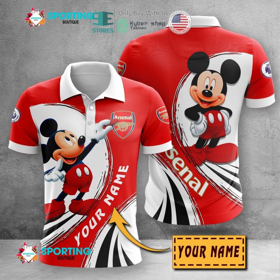 personalized mickey mouse arsenal f c 3d shirt hoodie 1 83285