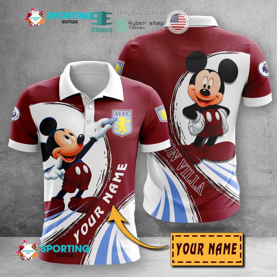 personalized mickey mouse aston villa f c 3d shirt hoodie 1 36192