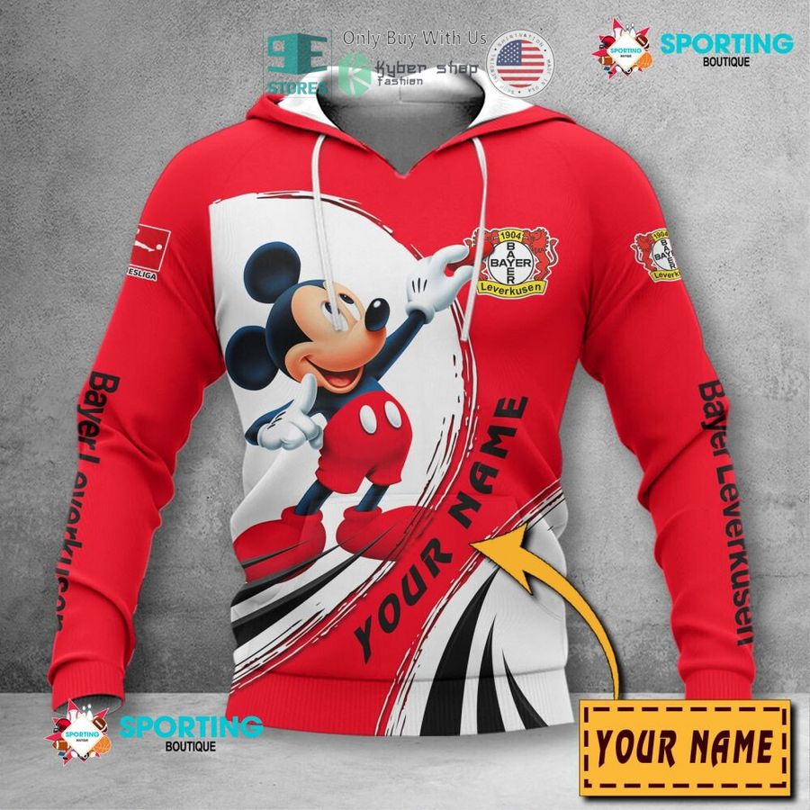 personalized mickey mouse bayer 04 leverkusen 3d shirt hoodie 2 24379