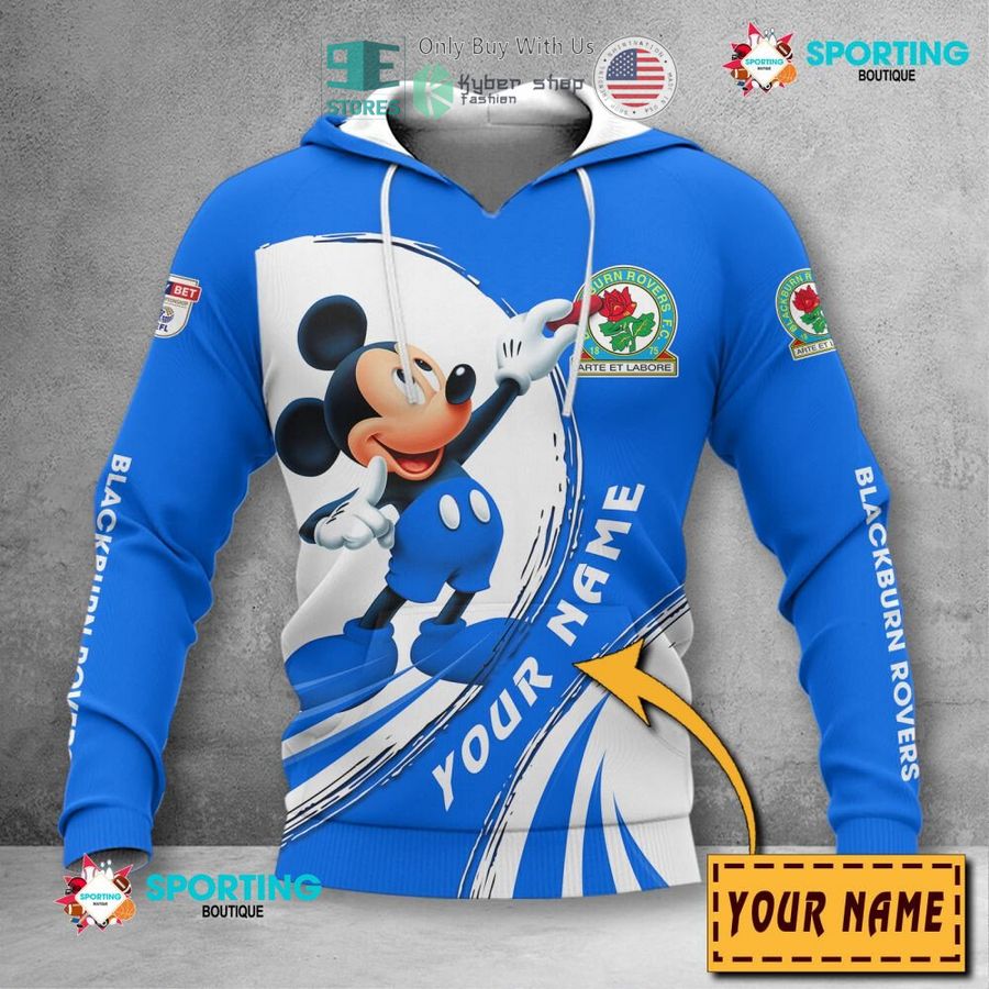 personalized mickey mouse blackburn rovers 3d shirt hoodie 2 42753