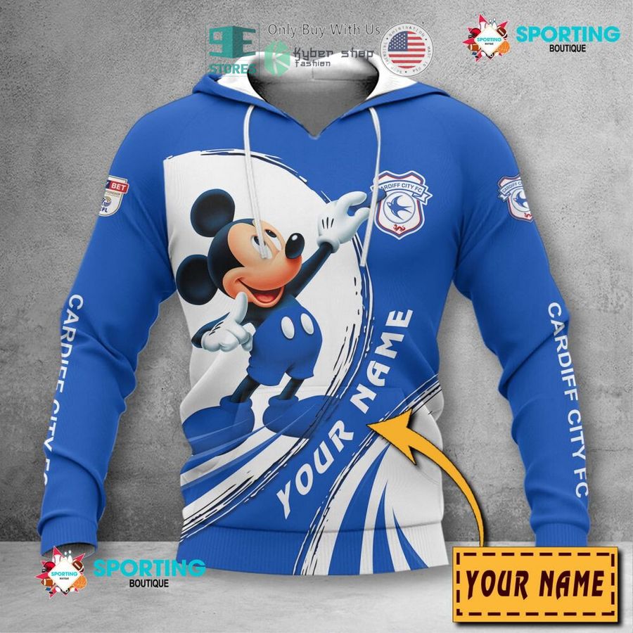 personalized mickey mouse cardiff city f c 3d shirt hoodie 2 59137