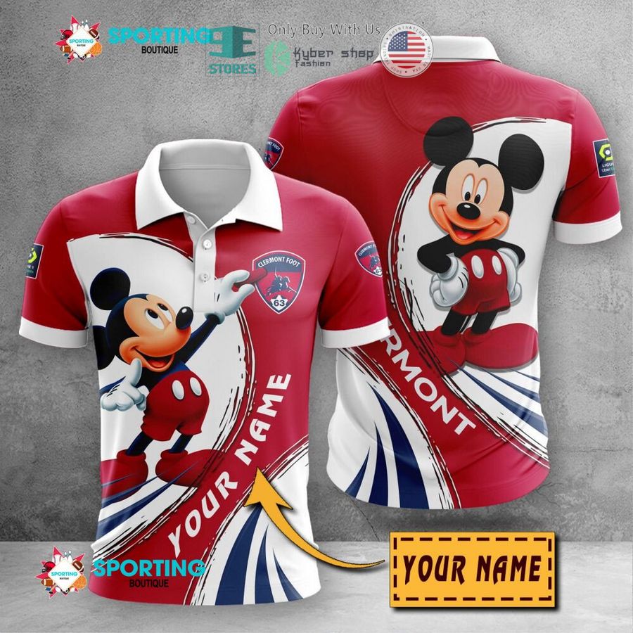 personalized mickey mouse clermont foot auvergne 63 3d shirt hoodie 1 60181