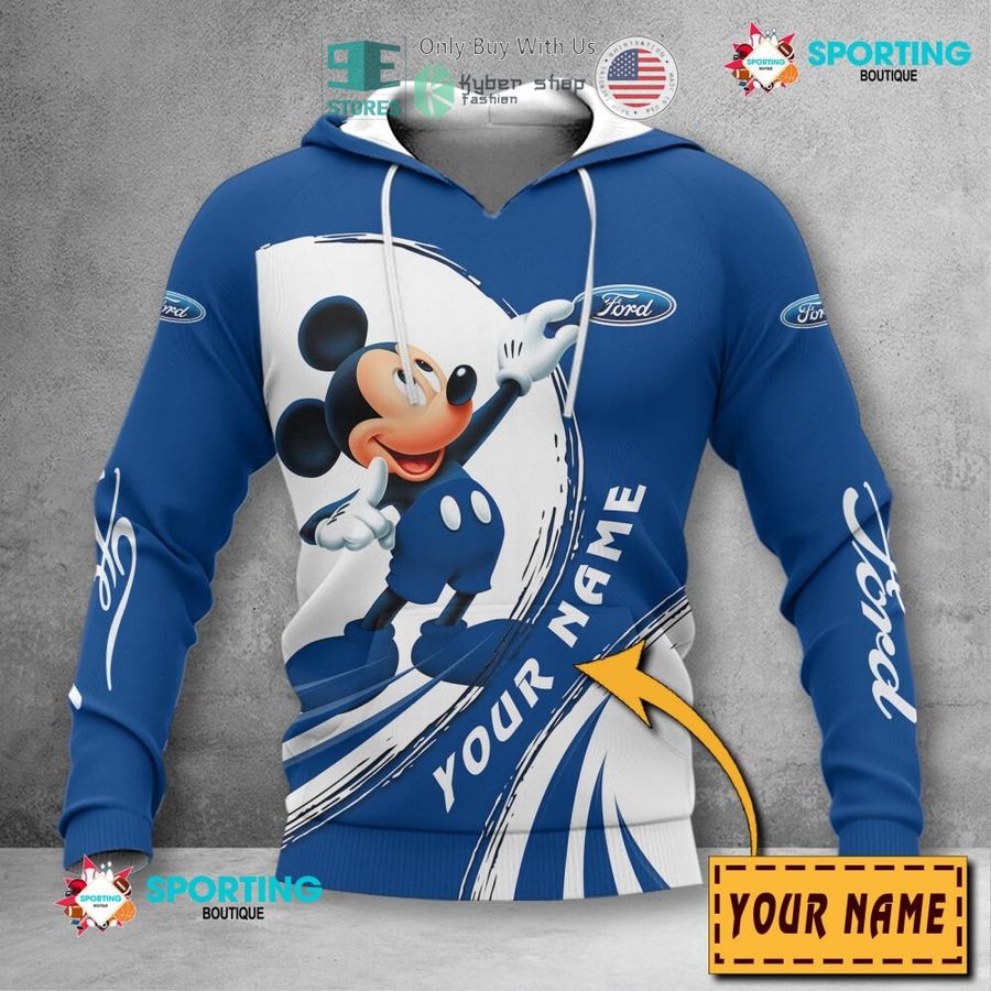 personalized mickey mouse ford 3d shirt hoodie 2 9165