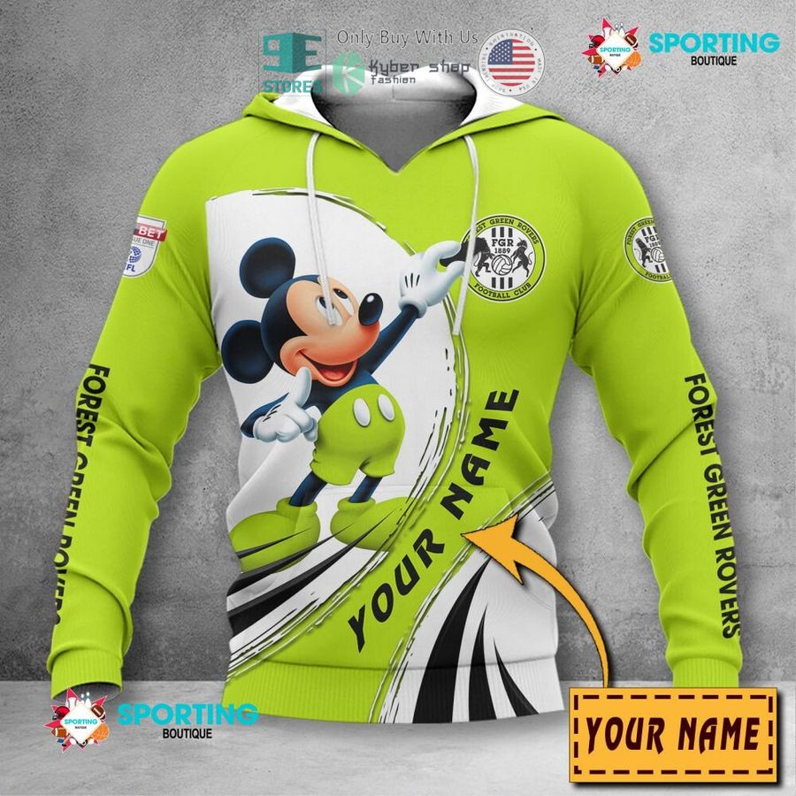 personalized mickey mouse forest green rovers 3d shirt hoodie 2 87716
