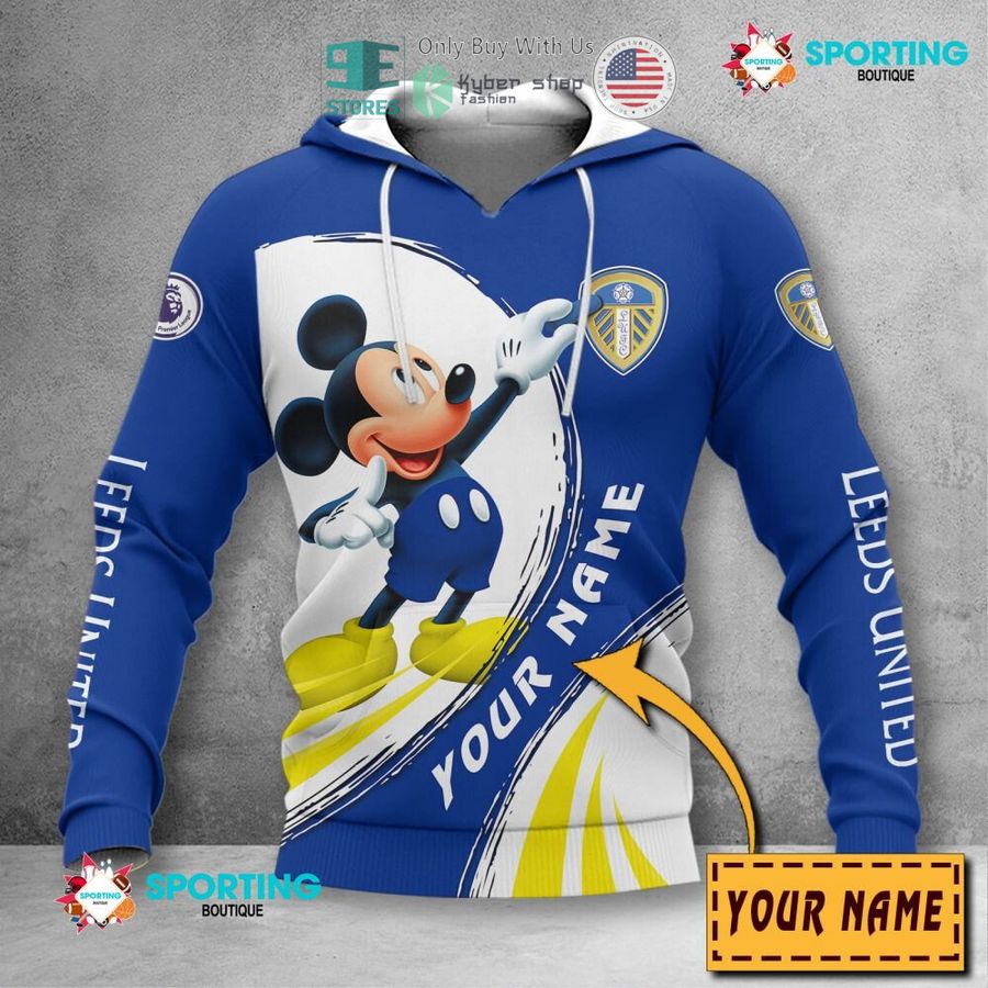 personalized mickey mouse leeds united f c 3d shirt hoodie 2 36320