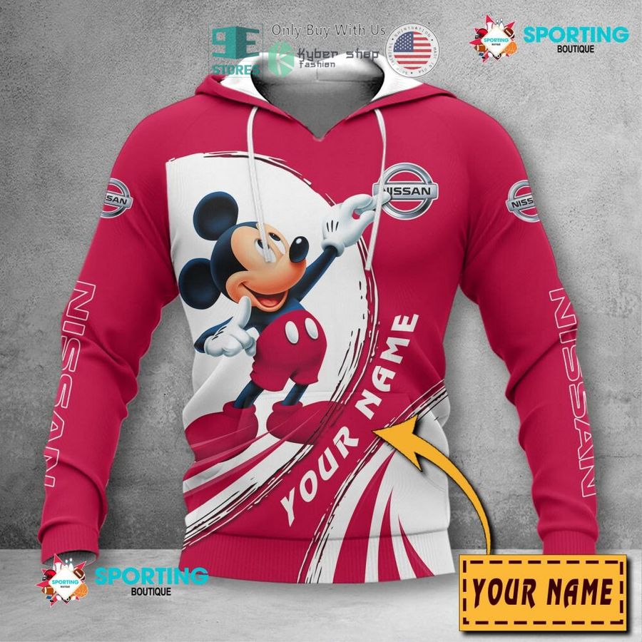 personalized mickey mouse nissan 3d shirt hoodie 2 23929