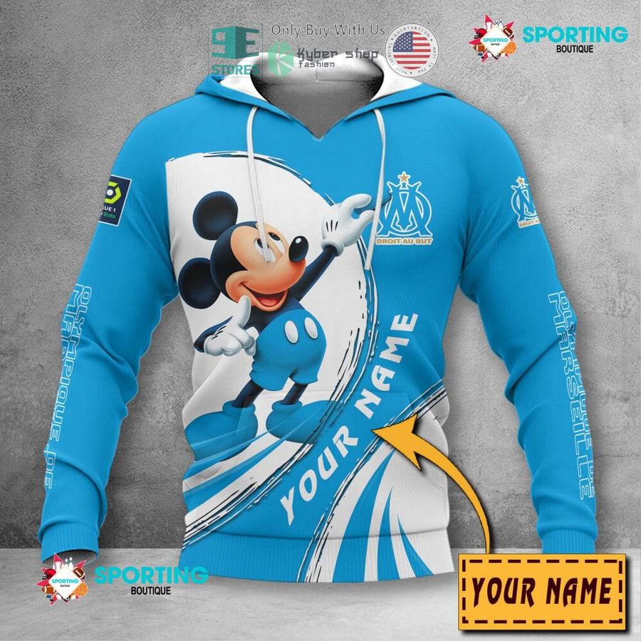 personalized mickey mouse olympique de marseille 3d shirt hoodie 2 66592