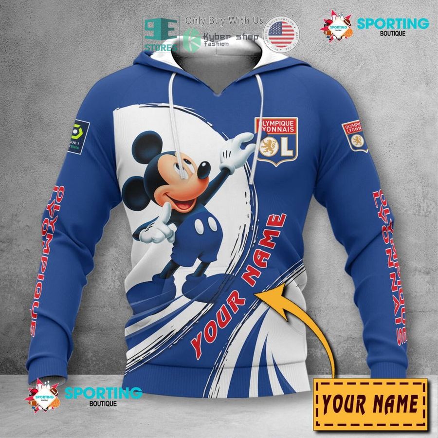 personalized mickey mouse olympique lyonnais 3d shirt hoodie 2 18154