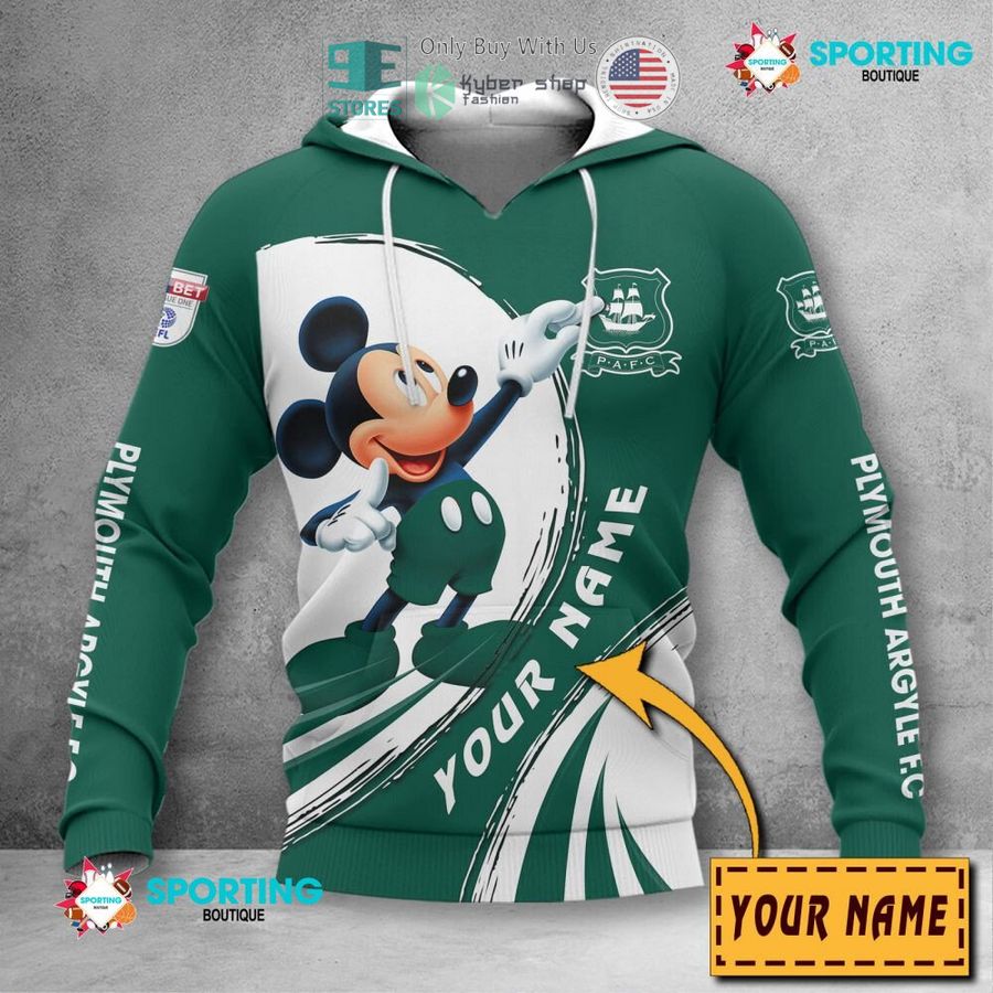 personalized mickey mouse plymouth argyle f c 3d shirt hoodie 2 54956