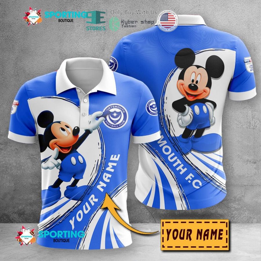 personalized mickey mouse portsmouth f c 3d shirt hoodie 1 88200