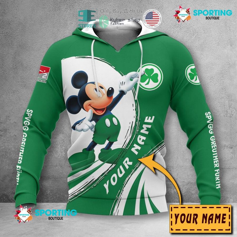 personalized mickey mouse spvgg greuther furth 3d shirt hoodie 2 63335