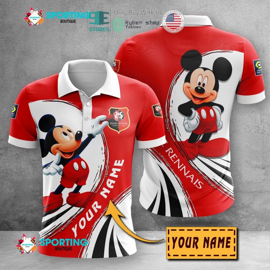 personalized mickey mouse stade rennais f c 3d shirt hoodie 1 64785