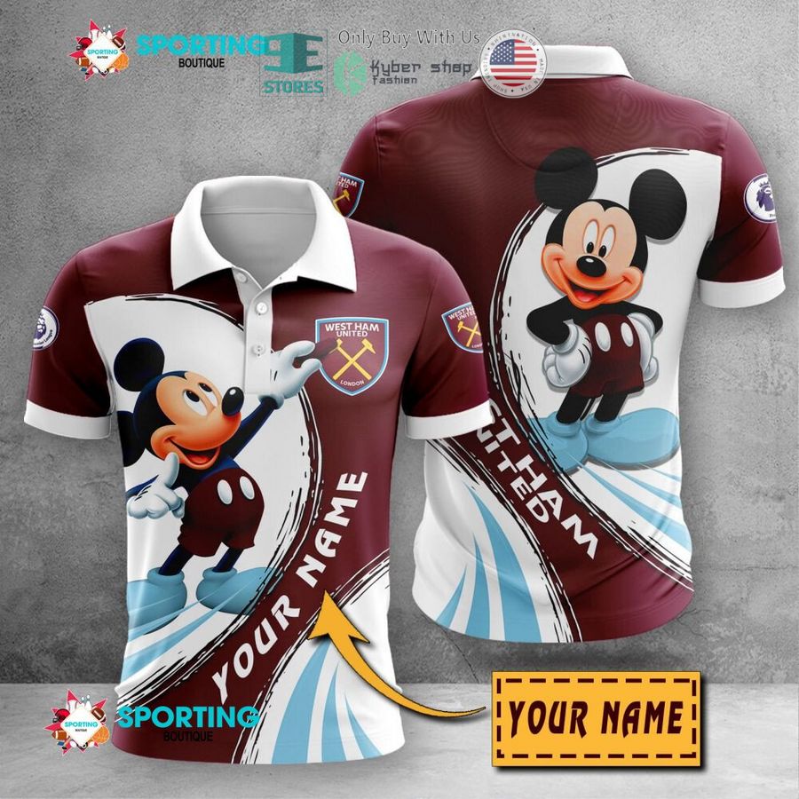 personalized mickey mouse west ham united f c 3d shirt hoodie 1 171