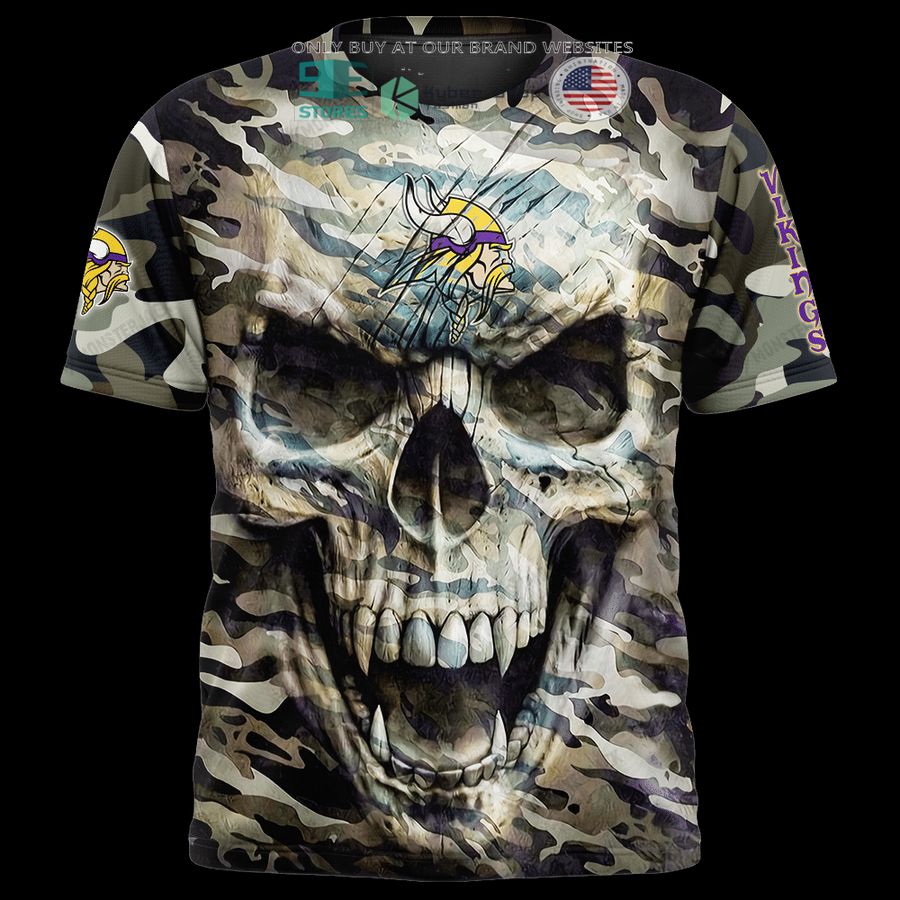 personalized minnesota vikings skull camo 3d shirt hoodie 1 30808