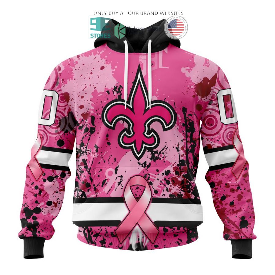 personalized new orleans saints breast cancer awareness 3d shirt hoodie 1 90984