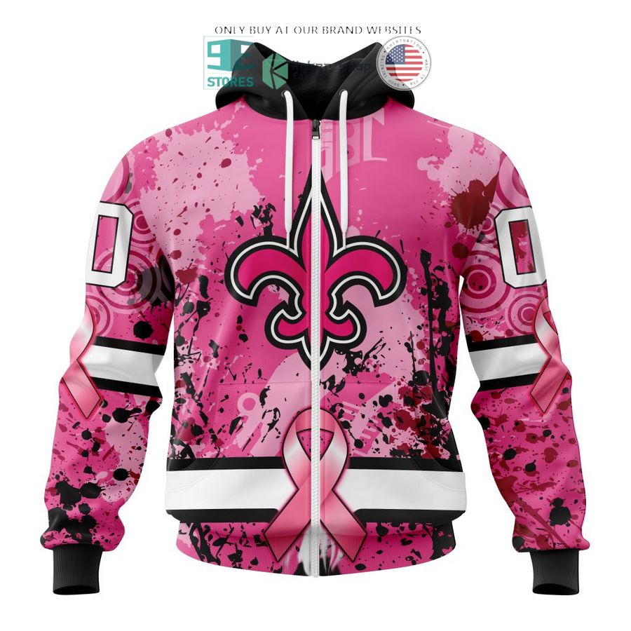 personalized new orleans saints breast cancer awareness 3d shirt hoodie 2 28777