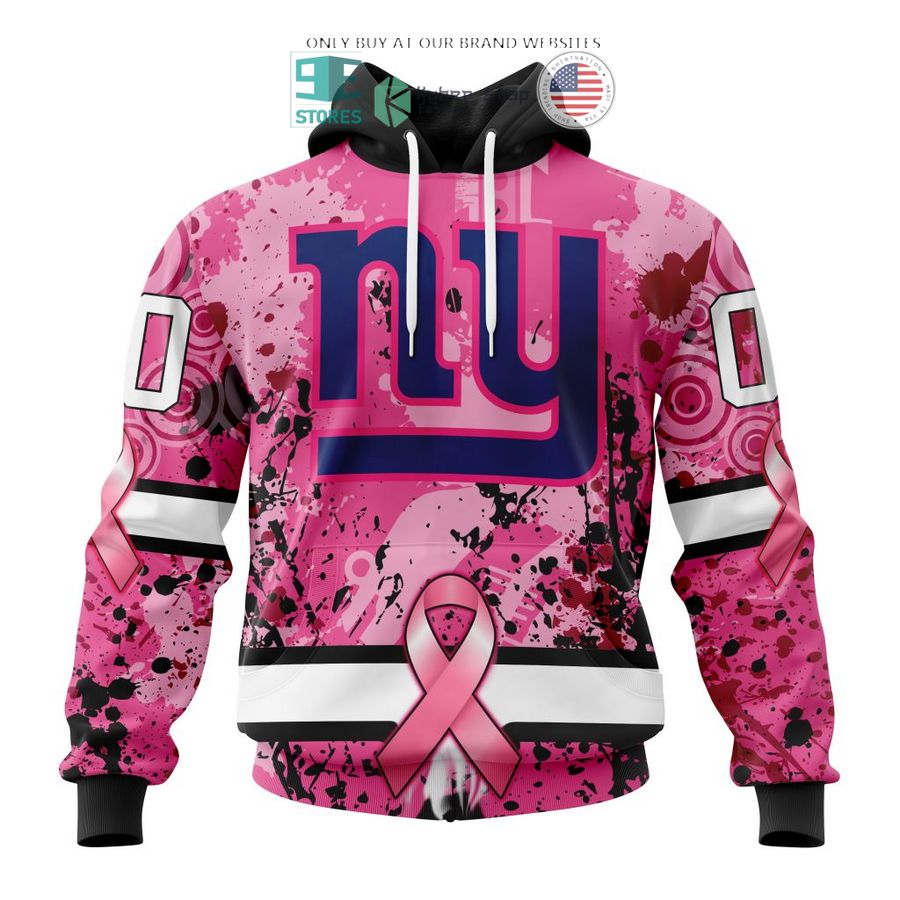 personalized new york giants breast cancer awareness 3d shirt hoodie 1 10266