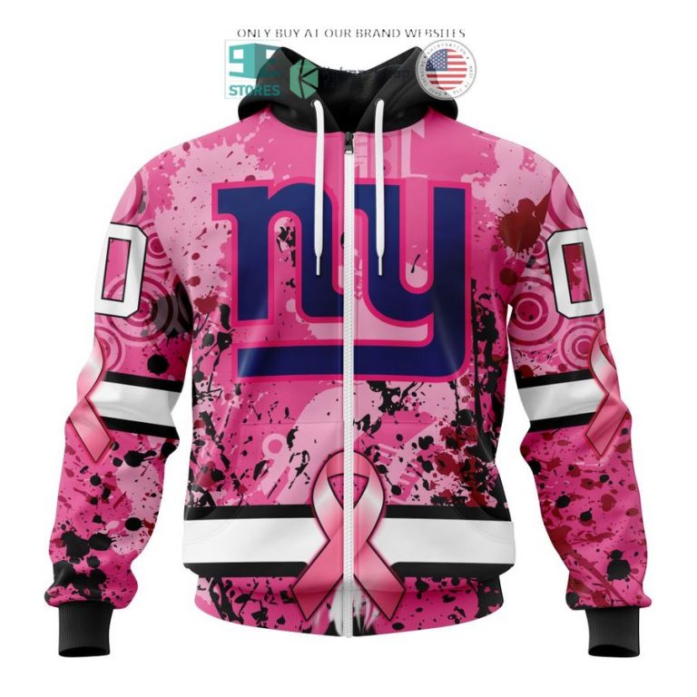 personalized new york giants breast cancer awareness 3d shirt hoodie 2 23363