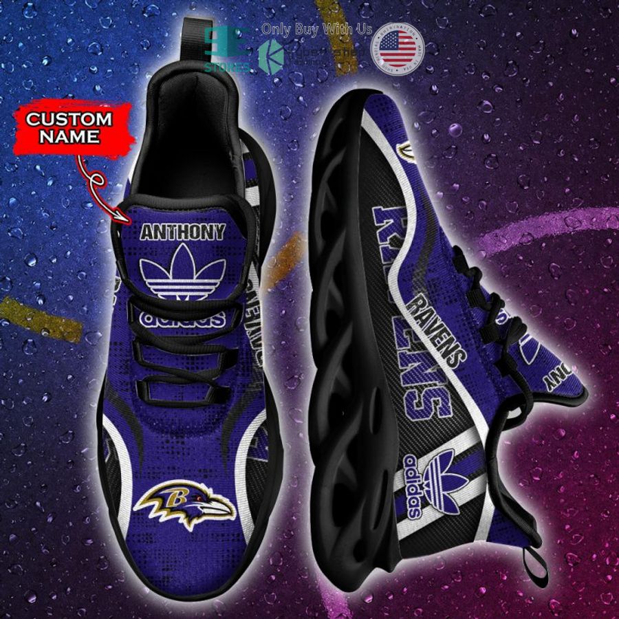 personalized nfl adidas baltimore ravens max soul shoes 1 21930